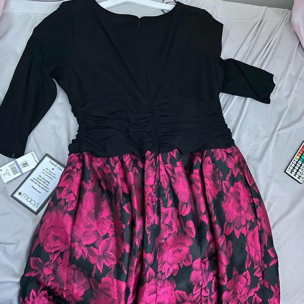 Black flowered dress